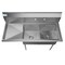 Koolmore 2 Compartment Stainless Steel NSF Commercial Kitchen Prep & Utility Sink with 2 Drainboards SB151512-15L3 - alternate 4